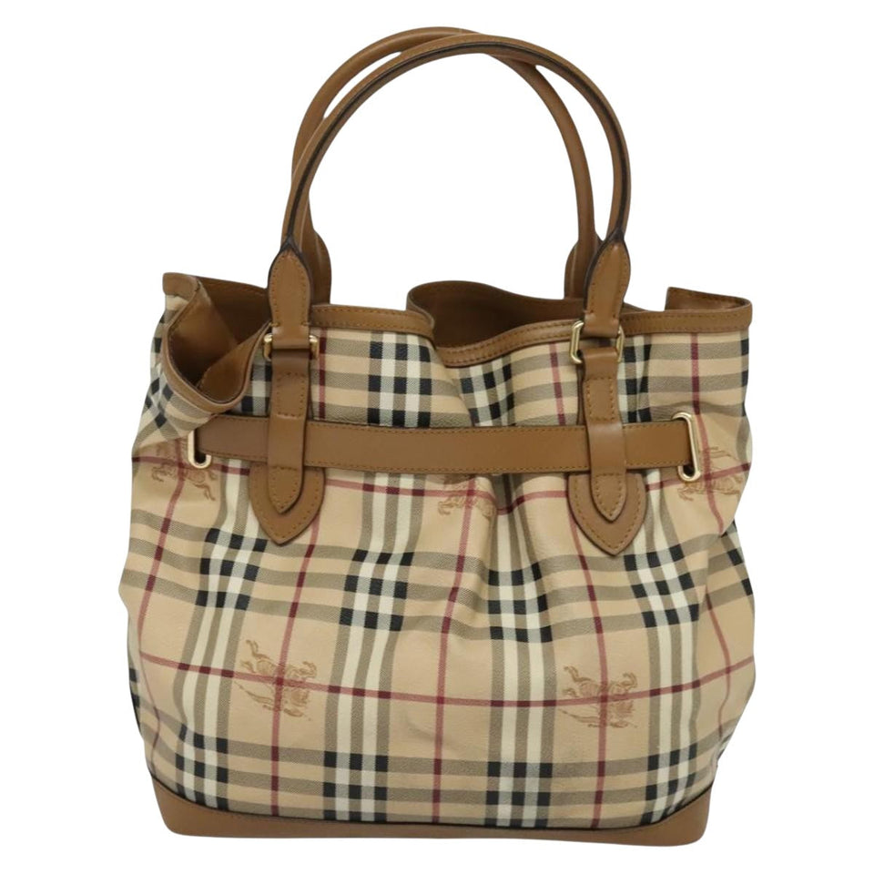 Burberry Nova Check Beige Canvas Tote Bag ( )