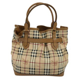Burberry Nova Check Beige Canvas Tote Bag ( )