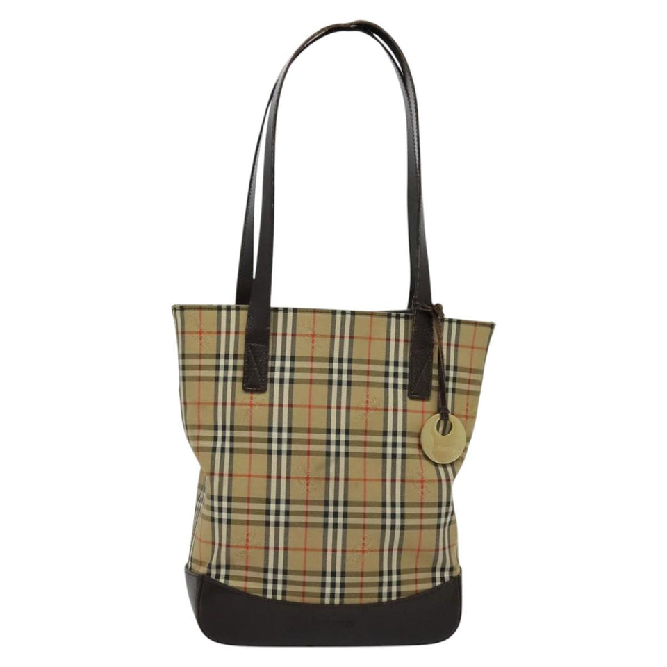 Burberry Nova Check Beige Canvas Shoulder Bag ( )