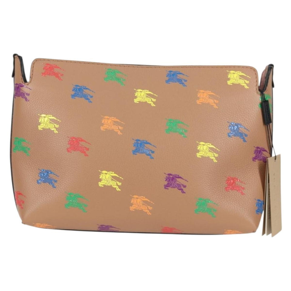 Burberry Brown,Gold Leather Clutch Bag ( )