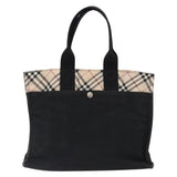 Burberry Nova Check Black Canvas Handbag ( )