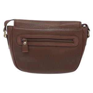Burberry Brown,Gold Leather Shoulder Bag ( )