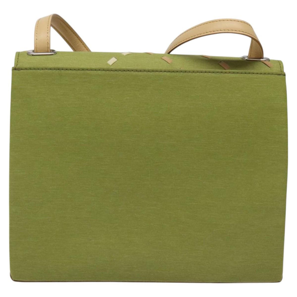 Burberry Green Canvas Shoulder Bag ( )