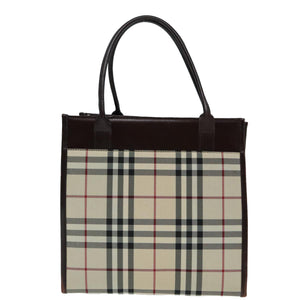 Burberry Nova Check Beige Canvas Tote Bag ( )