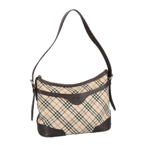 Burberry Nova Check Beige Canvas Shoulder Bag ( )
