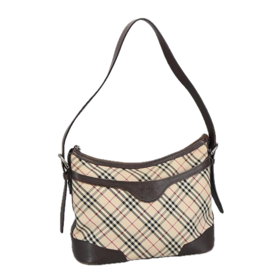 Burberry Nova Check Beige Canvas Shoulder Bag ( )