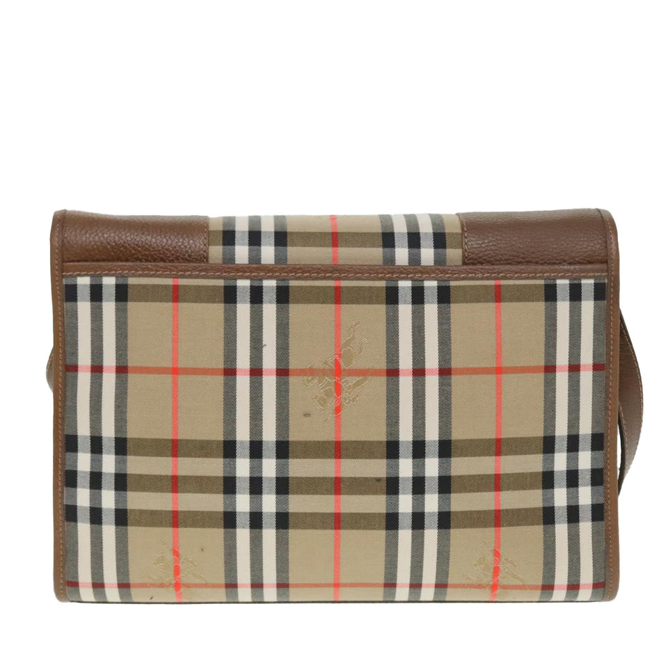 Burberry Nova Check Beige Canvas Shoulder Bag ( )