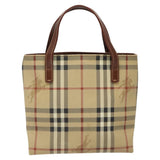 Burberry Haymarket Beige Canvas Handbag ( )