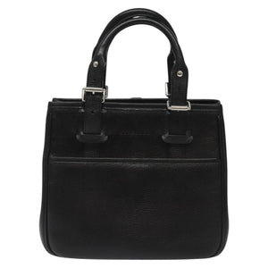 Burberry Nova Check Black Leather Handbag ( )