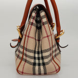 Burberry Nova Check Beige Canvas Handbag ( )