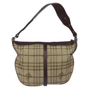 Burberry Nova Check Black Canvas Shoulder Bag ( )