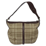 Burberry Nova Check Black Canvas Shoulder Bag ( )
