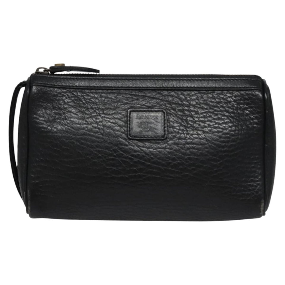 Burberry Black Leather Clutch Bag ( )