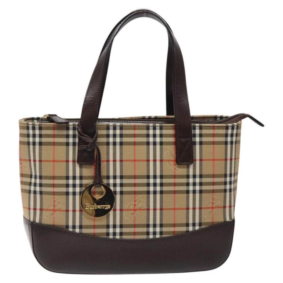 Burberry Nova Check Beige Canvas Handbag ( )