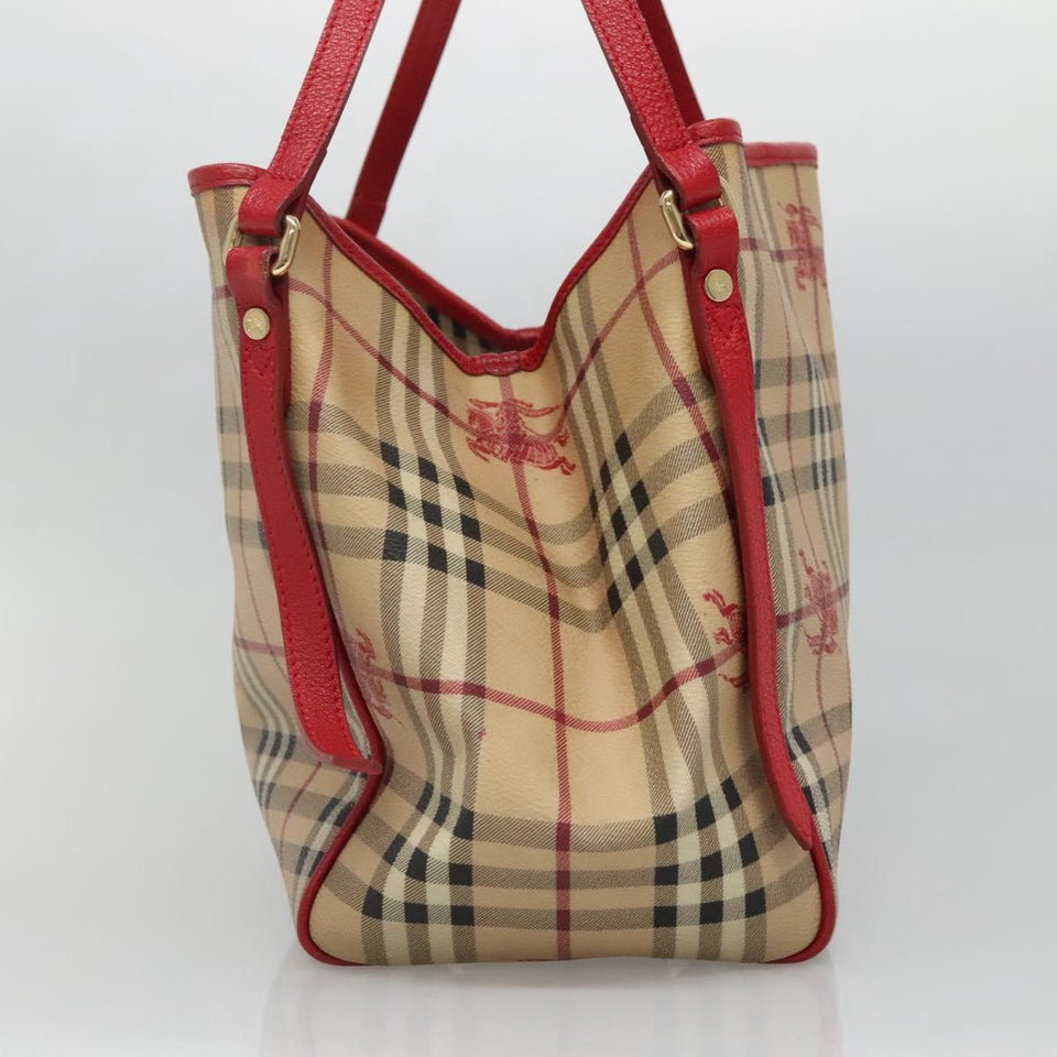 Burberry Haymarket Beige Canvas Shoulder Bag ( )