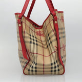 Burberry Haymarket Beige Canvas Shoulder Bag ( )