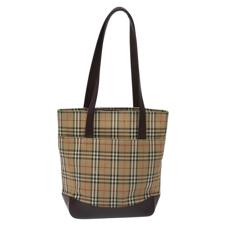 Burberry Nova Check Beige Canvas Tote Bag ( )