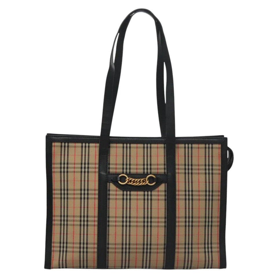 Burberry Nova Check Beige Canvas Tote Bag ( )