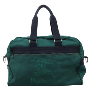 Burberry Logo Green Canvas Travel Bag ( )