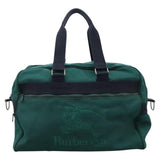 Burberry Logo Green Canvas Travel Bag ( )