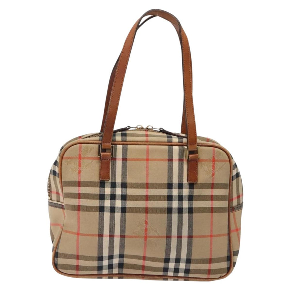 Burberry Nova Check Beige Canvas Handbag ( )