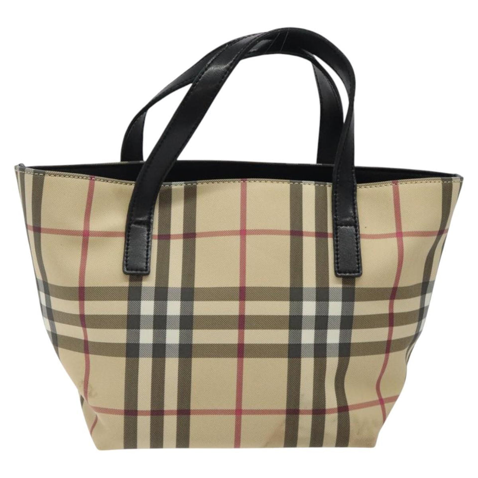 Burberry Nova Check Beige Canvas Handbag ( )