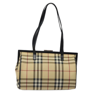 Burberry Nova Check Beige Canvas Shoulder Bag ( )