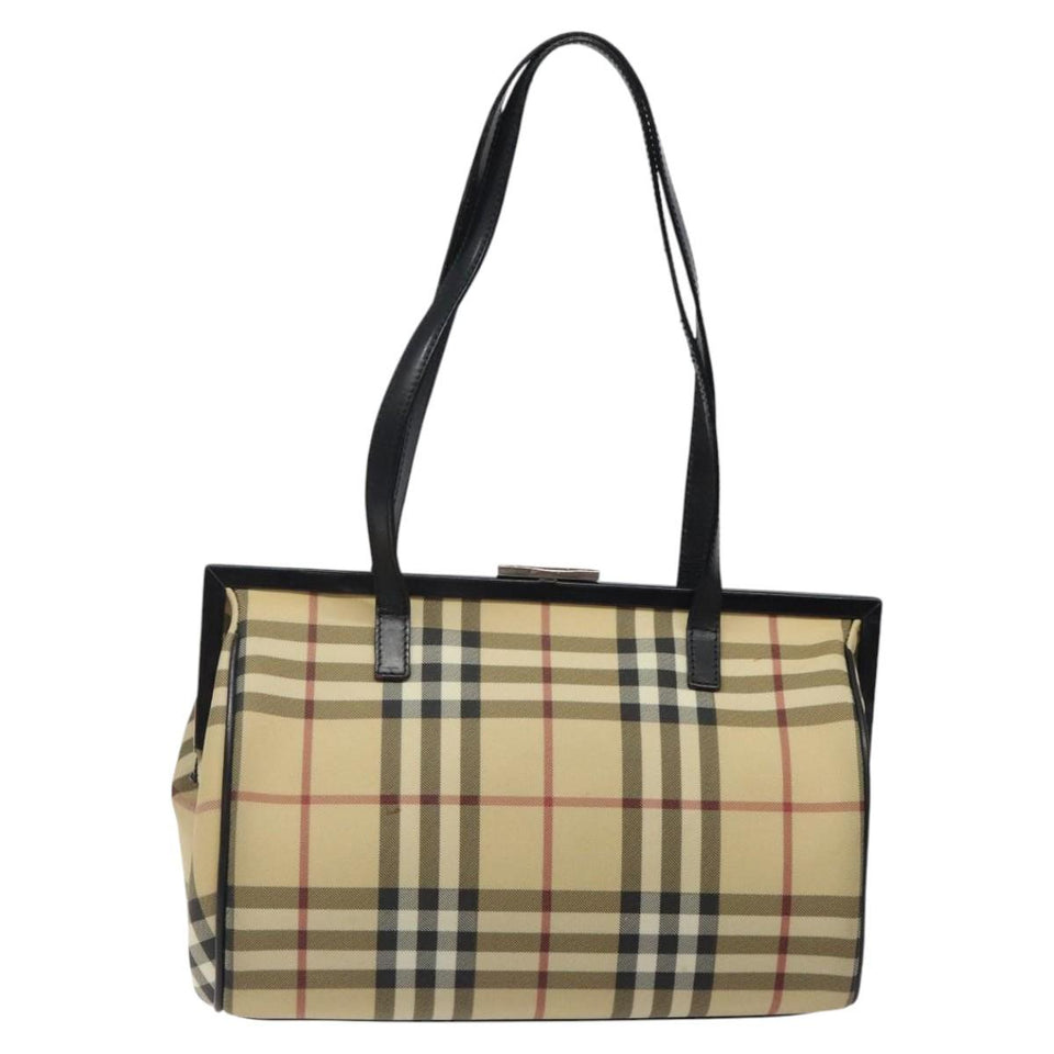 Burberry Nova Check Beige Canvas Shoulder Bag ( )