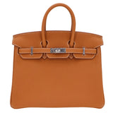 Hermes25cm Birkin Gold Togo Leather Palladium Hardware