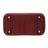 Hermes25cm Birkin Bordeaux Matte Alligator Palladium Hardware