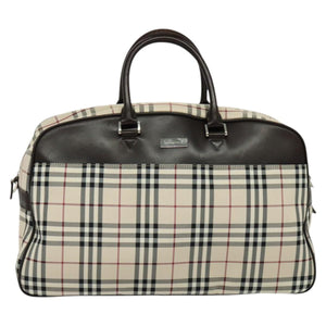 Burberry Nova Check Beige Nylon Travel Bag ( )
