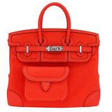 Hermes25cm Birkin Cargo Orange Field Toile/ Swift Leather Palladium Hardware