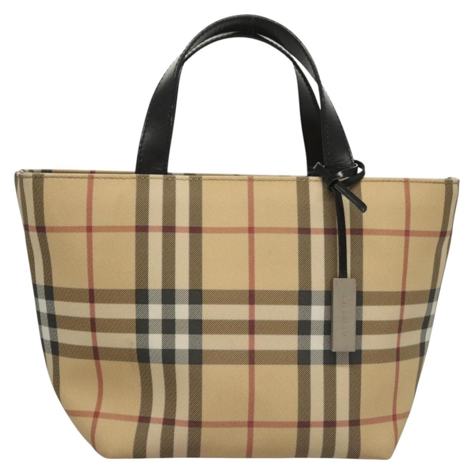 Burberry Nova Check Beige Canvas Handbag ( )