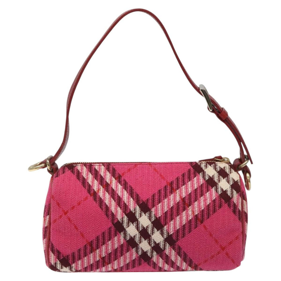 Burberry Nova Check Pink Canvas Handbag ( )