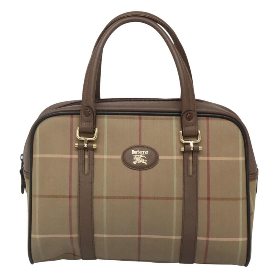 Burberry Nova Check Brown Canvas Handbag ( )