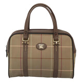 Burberry Nova Check Brown Canvas Handbag ( )