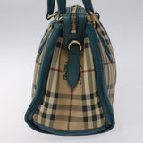 Burberry Haymarket Beige Canvas Handbag ( )