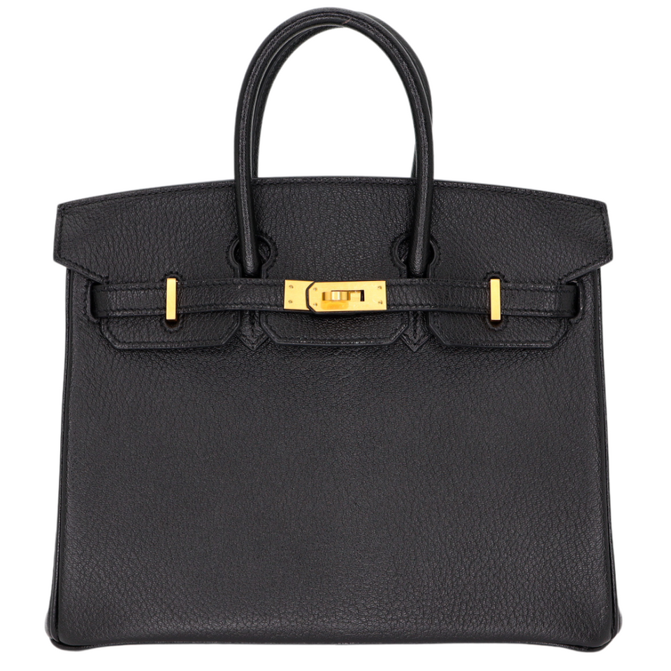 Hermes25cm Birkin HSS Black/ Rouge Chèvre Leather Brushed Gold Hardware
