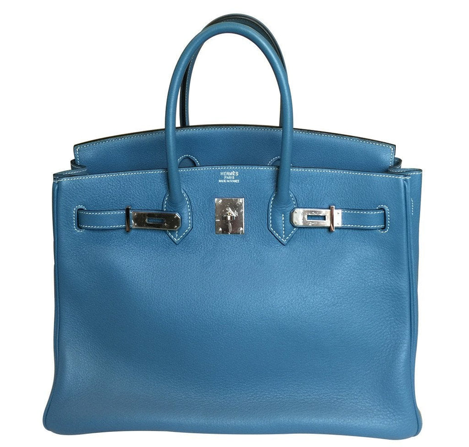 HermesBlue Jean Birkin 35cm Bag PHW
