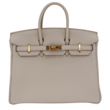 Hermes25cm Birkin Beton Togo Leather Gold Hardware