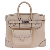 Hermes25cm Birkin Cargo Nata Canvas/ Swift Leather Palladium Hardware