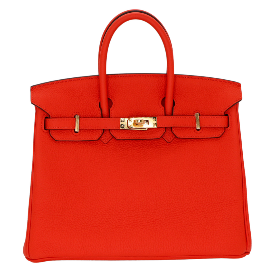 Hermes25cm Birkin Feu Togo Leather Gold Hardware