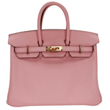 Hermes25cm Birkin HSS Rose Sakura Swift Leather Rose Gold Hardware