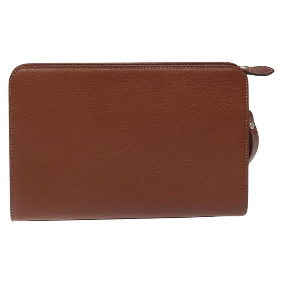 Burberry Brown Leather Clutch Bag ( )