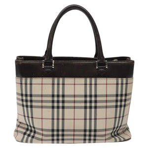 Burberry Nova Check Beige Synthetic Tote Bag ( )