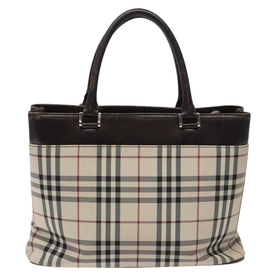 Burberry Nova Check Beige Synthetic Tote Bag ( )