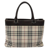 Burberry Nova Check Beige Synthetic Tote Bag ( )