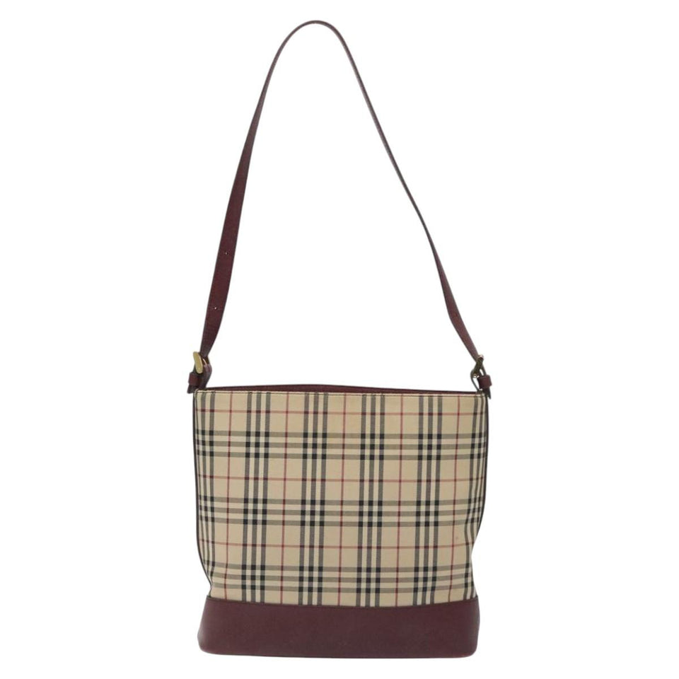 Burberry Nova Check Beige Canvas Shoulder Bag ( )