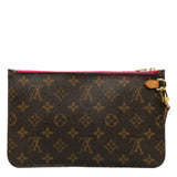 Louis Vuitton Neverfull MM Clutch Pouch Monogram Brown Ladies Tote