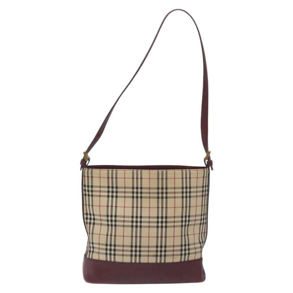 Burberry Nova Check Beige Canvas Shoulder Bag ( )